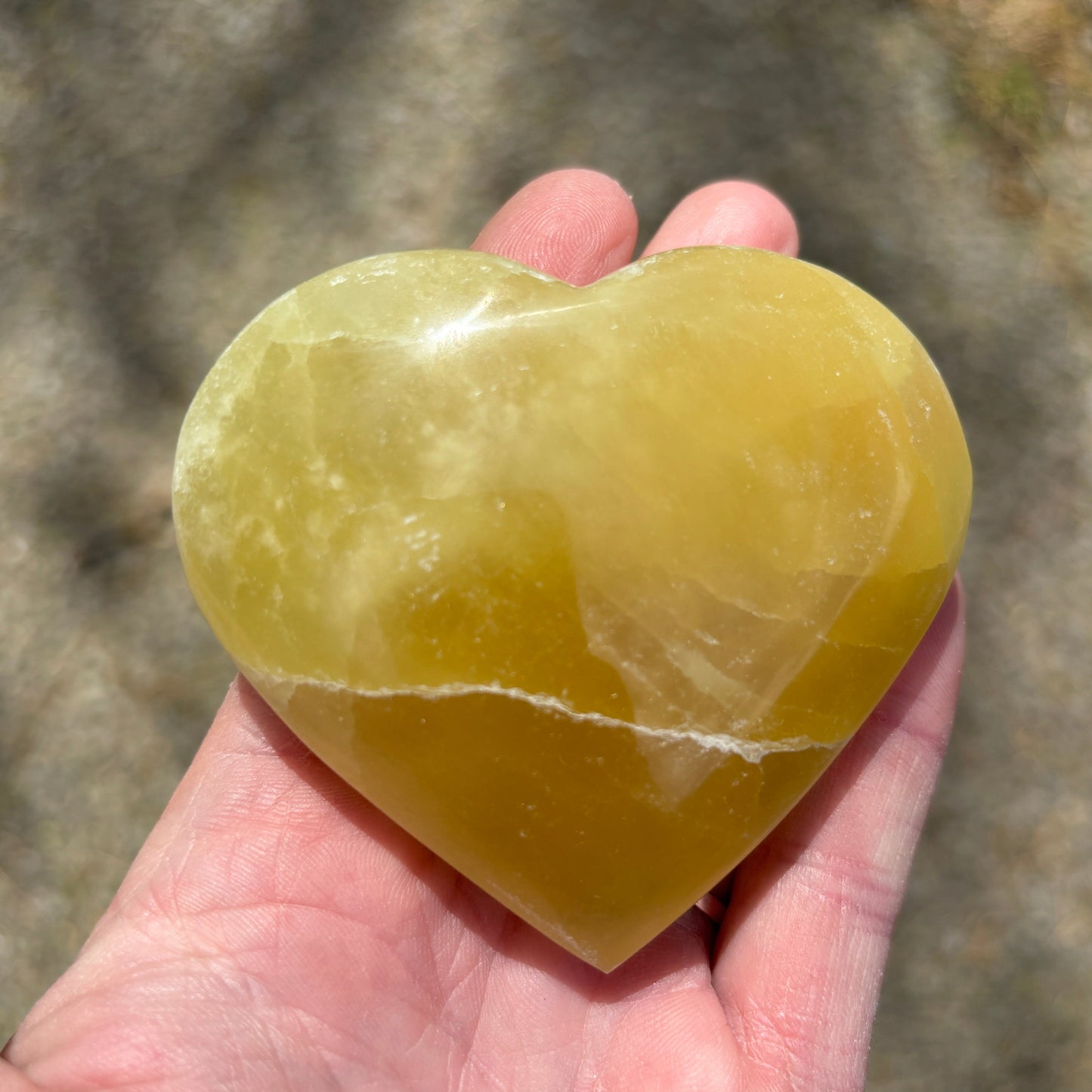 Lemon Calcite Heart - Aether & Element