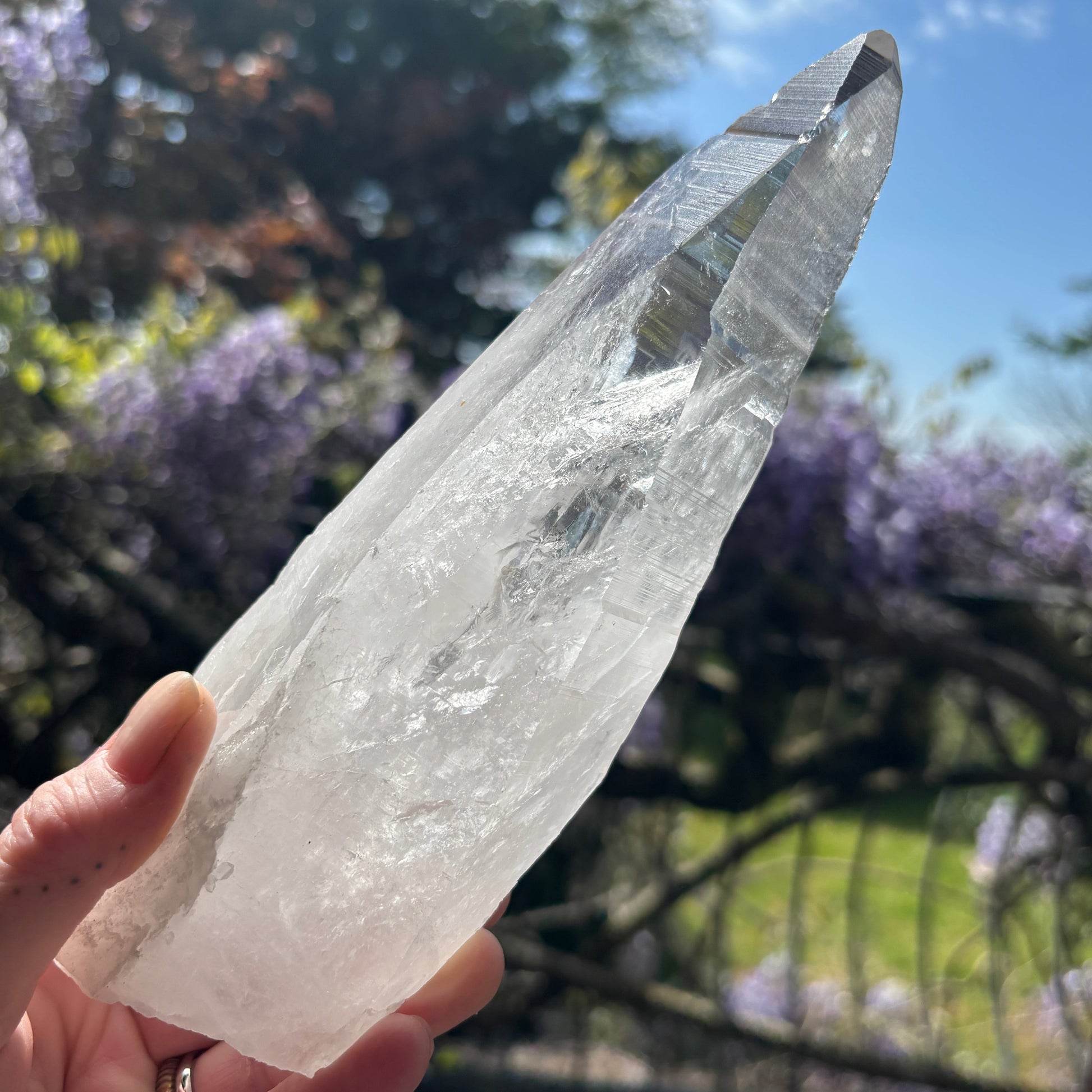 Lemurian Quartz Raw Crystal from Brazil 685g - Aether & Element