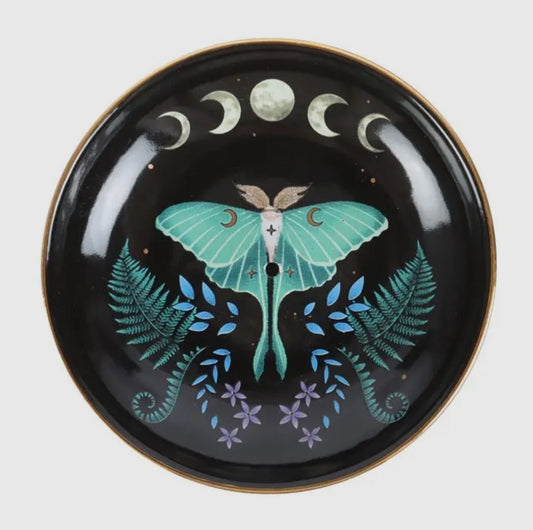 Luna Moth Moon Phase Incense Stick Holder - Aether & Element