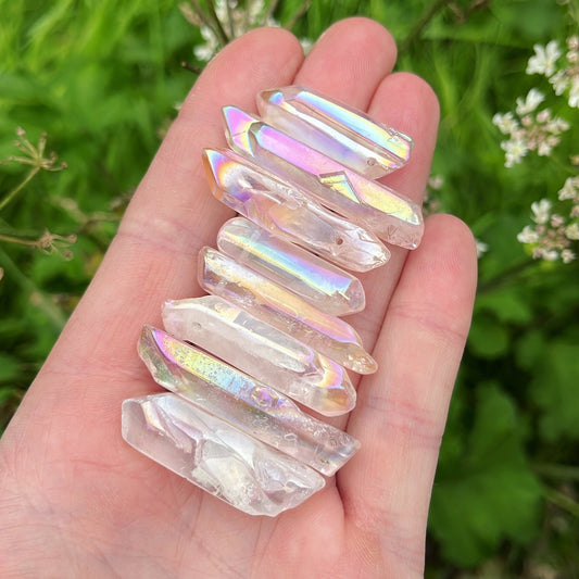 Mini Aura Clear Quartz Point (Drilled) - Aether & Element