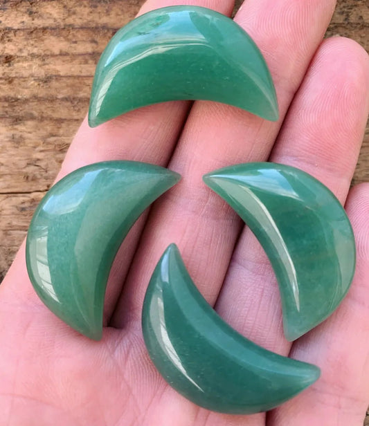 Mini Green Aventurine Moon - Aether & Element