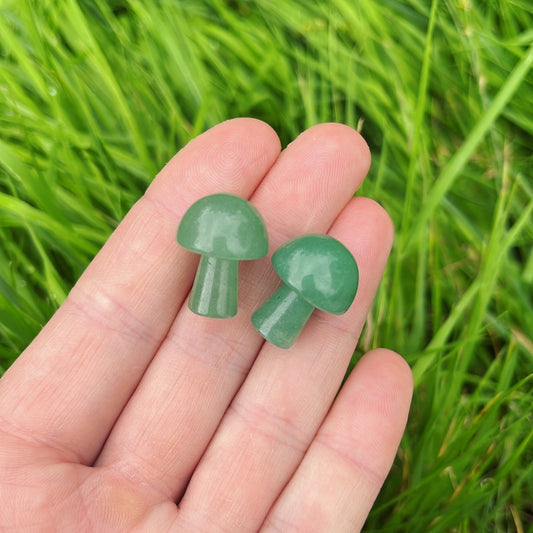 Mini Green Aventurine Mushroom - Aether & Element