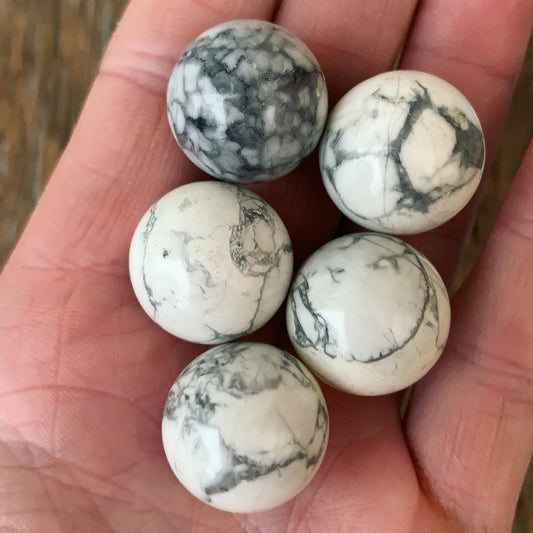 Mini Howlite Sphere - Aether & Element