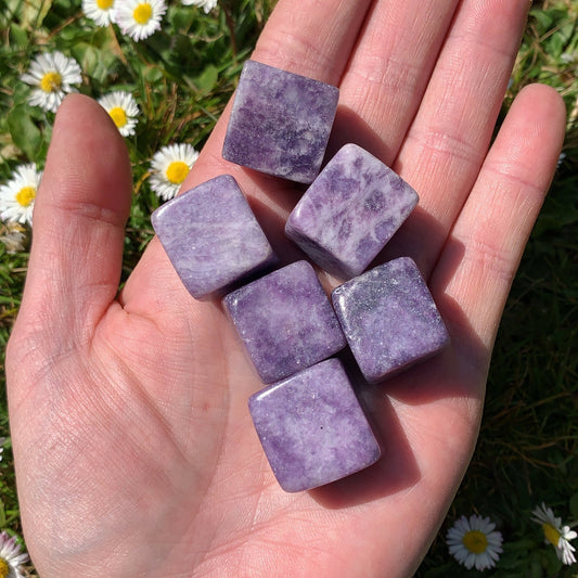 Mini Lepidolite Cube - Aether & Element
