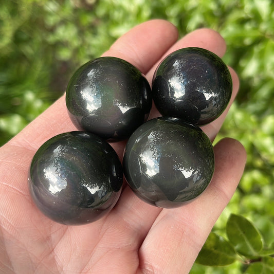 Mini Rainbow Obsidian Sphere - Aether & Element