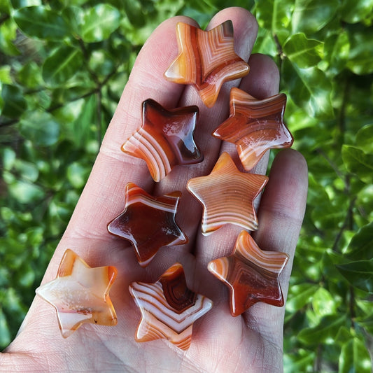 Mini Red Banded Agate Star - Aether & Element