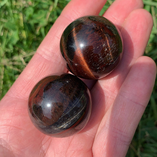 Mini Red Tiger’s Eye Sphere - Aether & Element