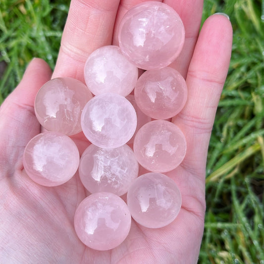 Mini Rose Quartz Sphere - Aether & Element