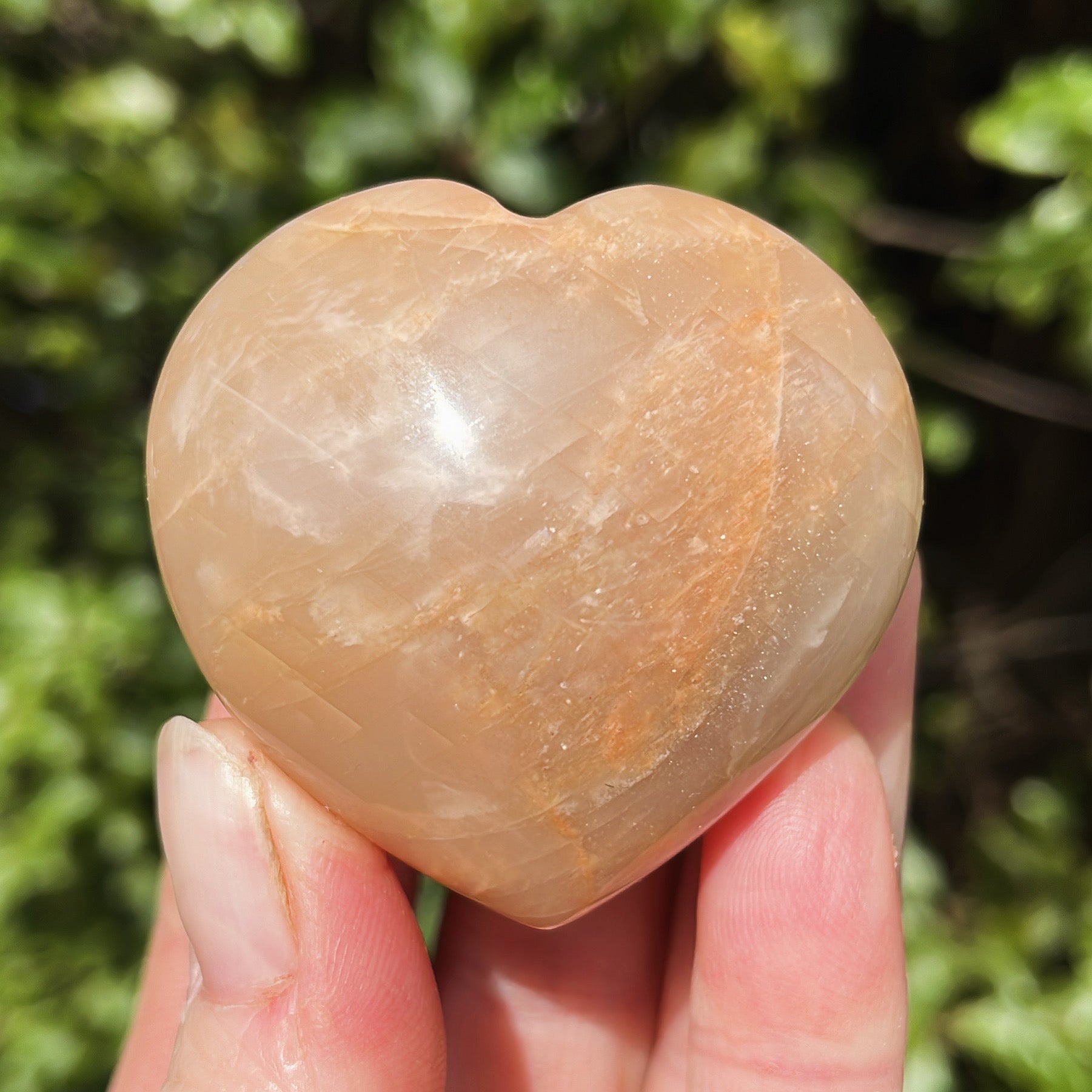 Peach Moonstone Heart | B - Aether & Element
