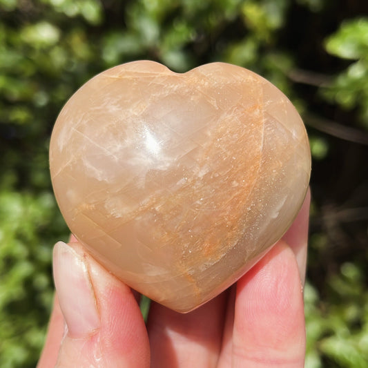 Peach Moonstone Heart | B - Aether & Element