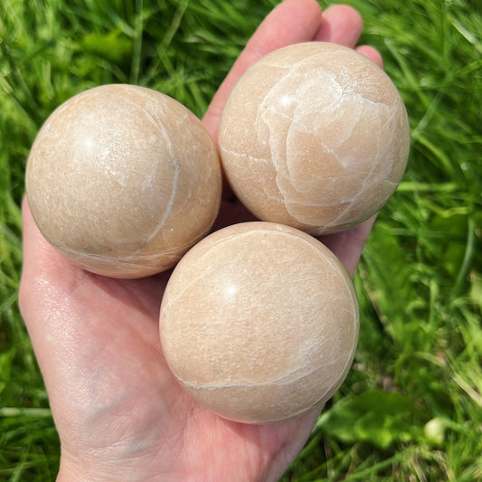 Peach Moonstone Sphere - Aether & Element