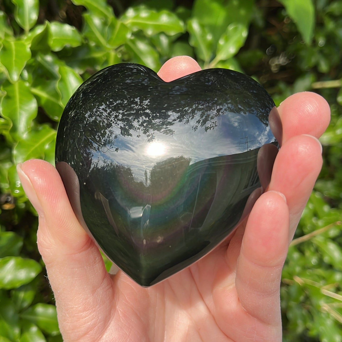 Rainbow Obsidian Puffy Heart | F - Aether & Element