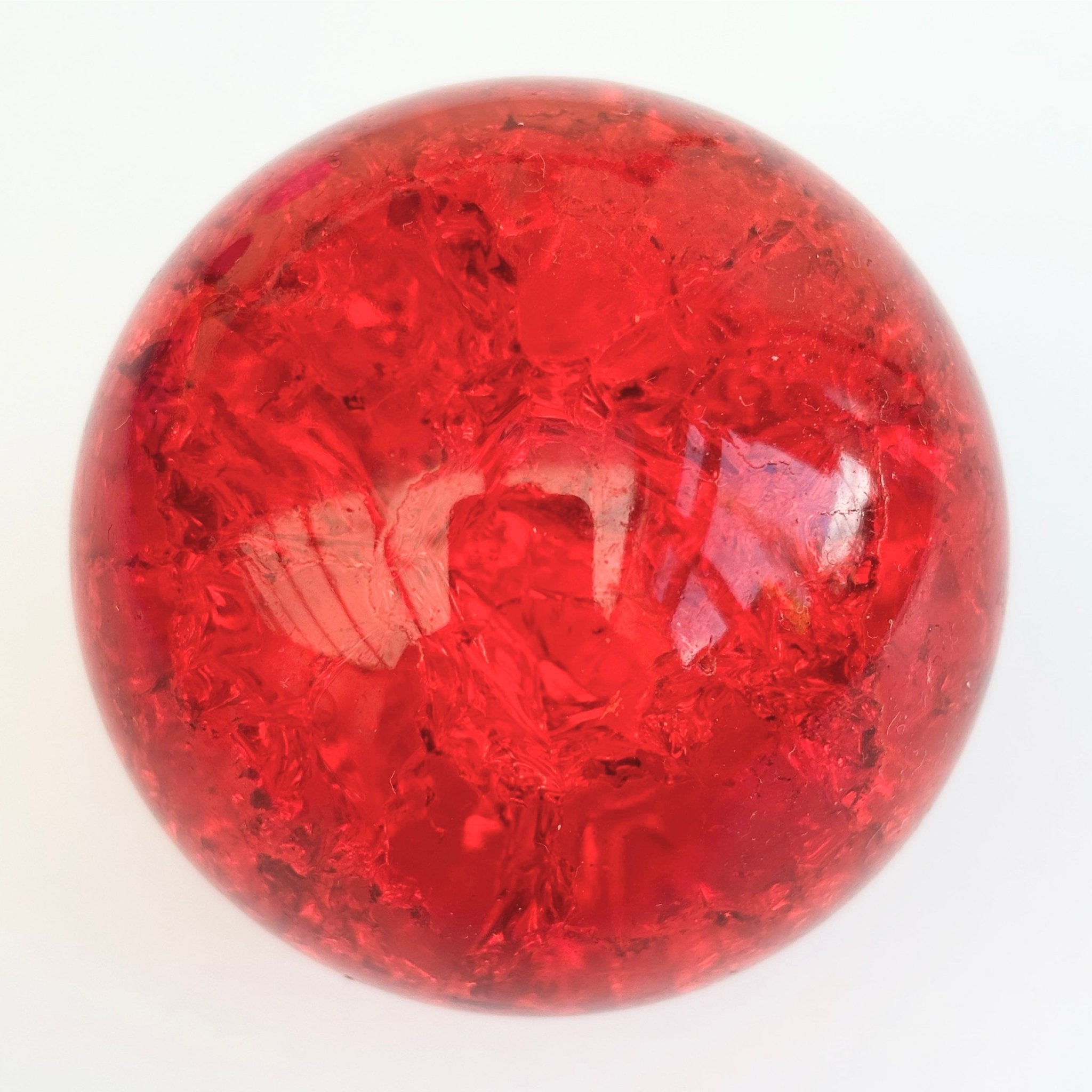 Red Crackled Quartz Sphere - Aether & Element