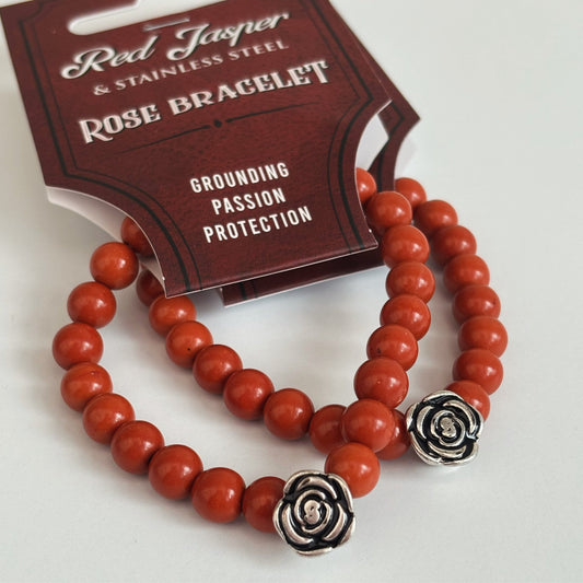 Red Jasper Rose Bracelet - Aether & Element