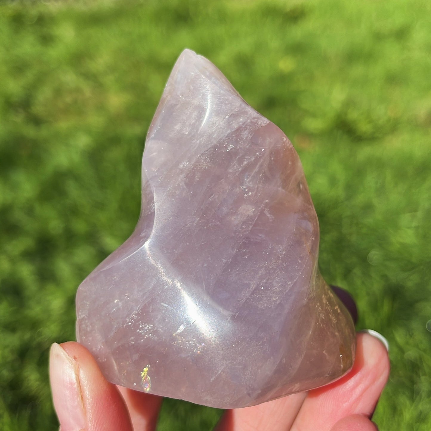 Lavender Rose Quartz Flame 182g - Aether & Element