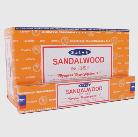 Sandalwood Nag Champa Satya Incense Sticks Pack - Aether & Element