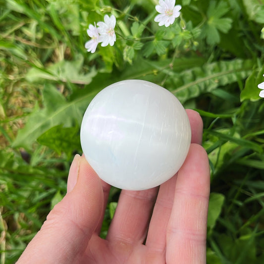 Satin Spar Sphere - Aether & Element