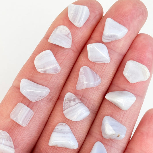 Small Blue Lace Agate Tumblestone - Aether & Element