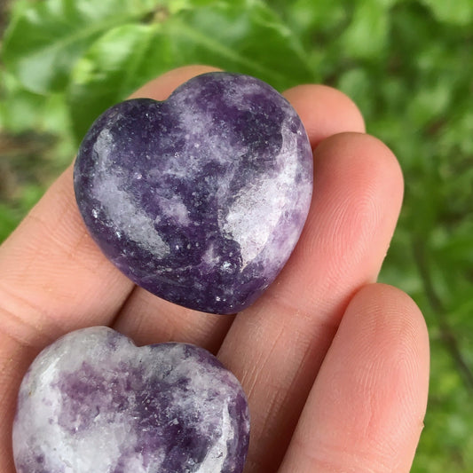 Small Lepidolite Heart - Aether & Element