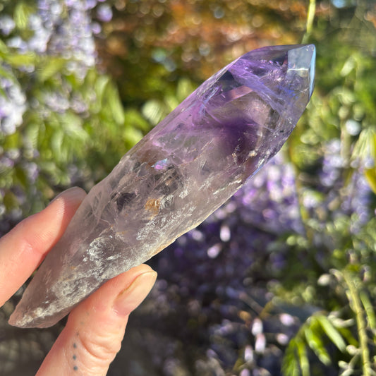 Stunning Brazilian Amethyst Half Polished Root 155g - Aether & Element