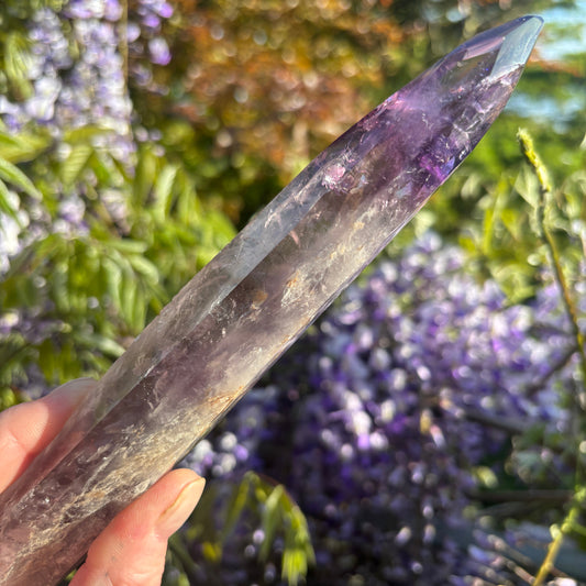Stunning Brazilian Amethyst Half Polished Root 248g - Aether & Element