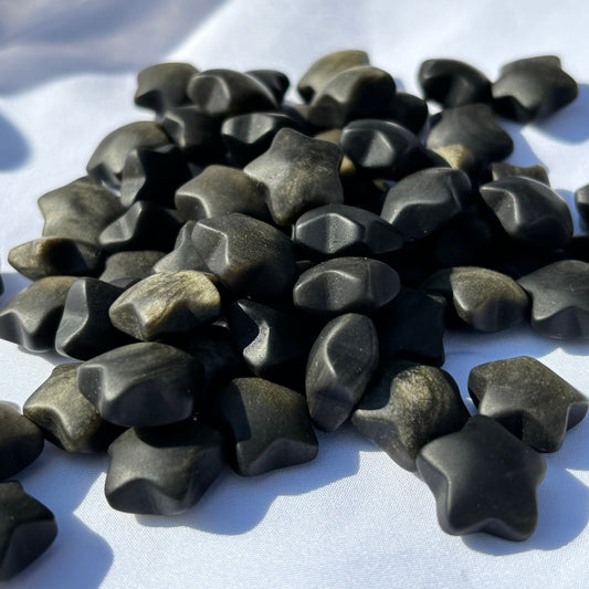 Tiny Golden Obsidian Star - Aether & Element
