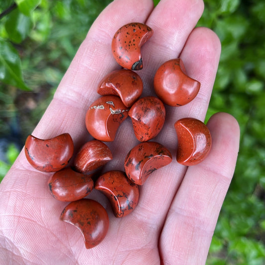 Tiny Red Jasper Moon - Aether & Element