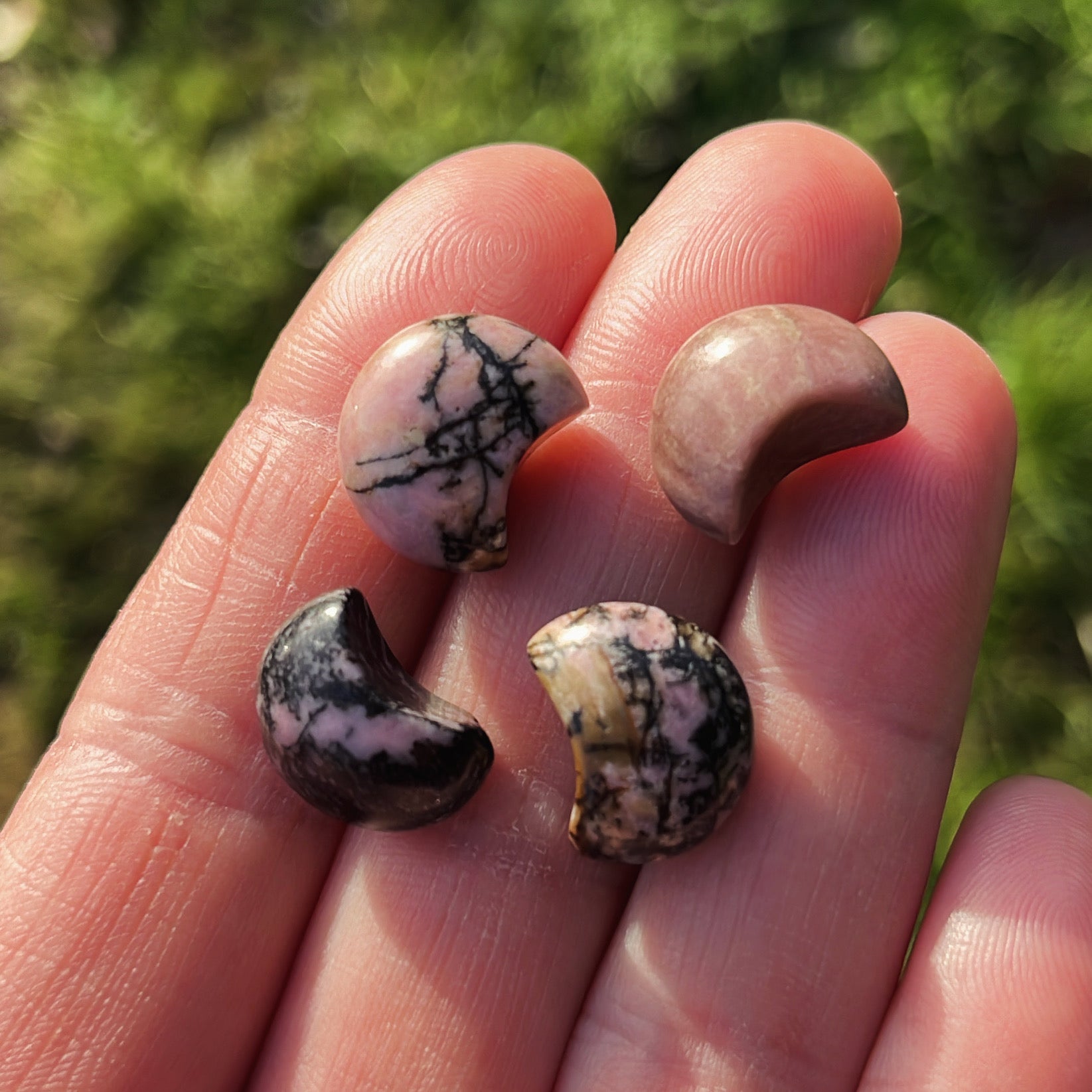 Tiny Rhodonite Moon - Aether & Element