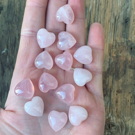 Tiny Rose Quartz Heart - Aether & Element