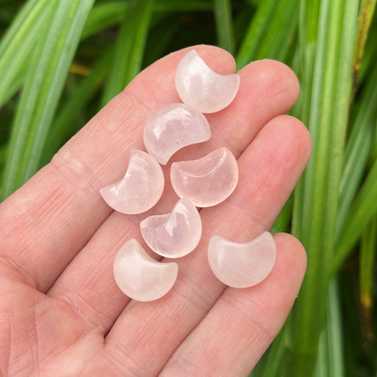 Tiny Rose Quartz Moon - Aether & Element