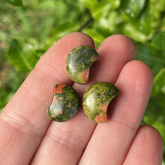 Tiny Unakite Moon - Aether & Element
