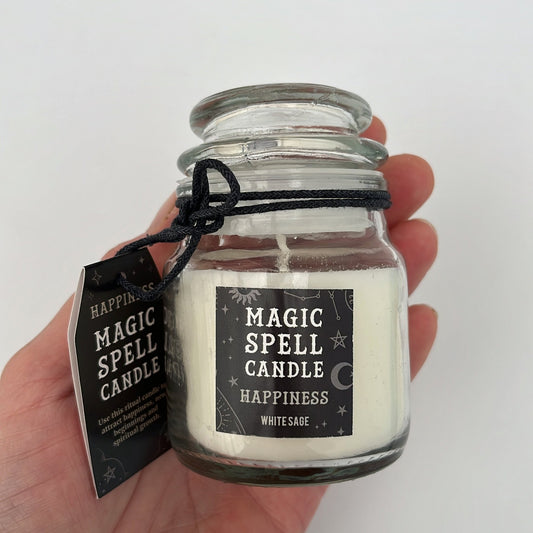 White Sage Happiness Spell Candle - Aether & Element