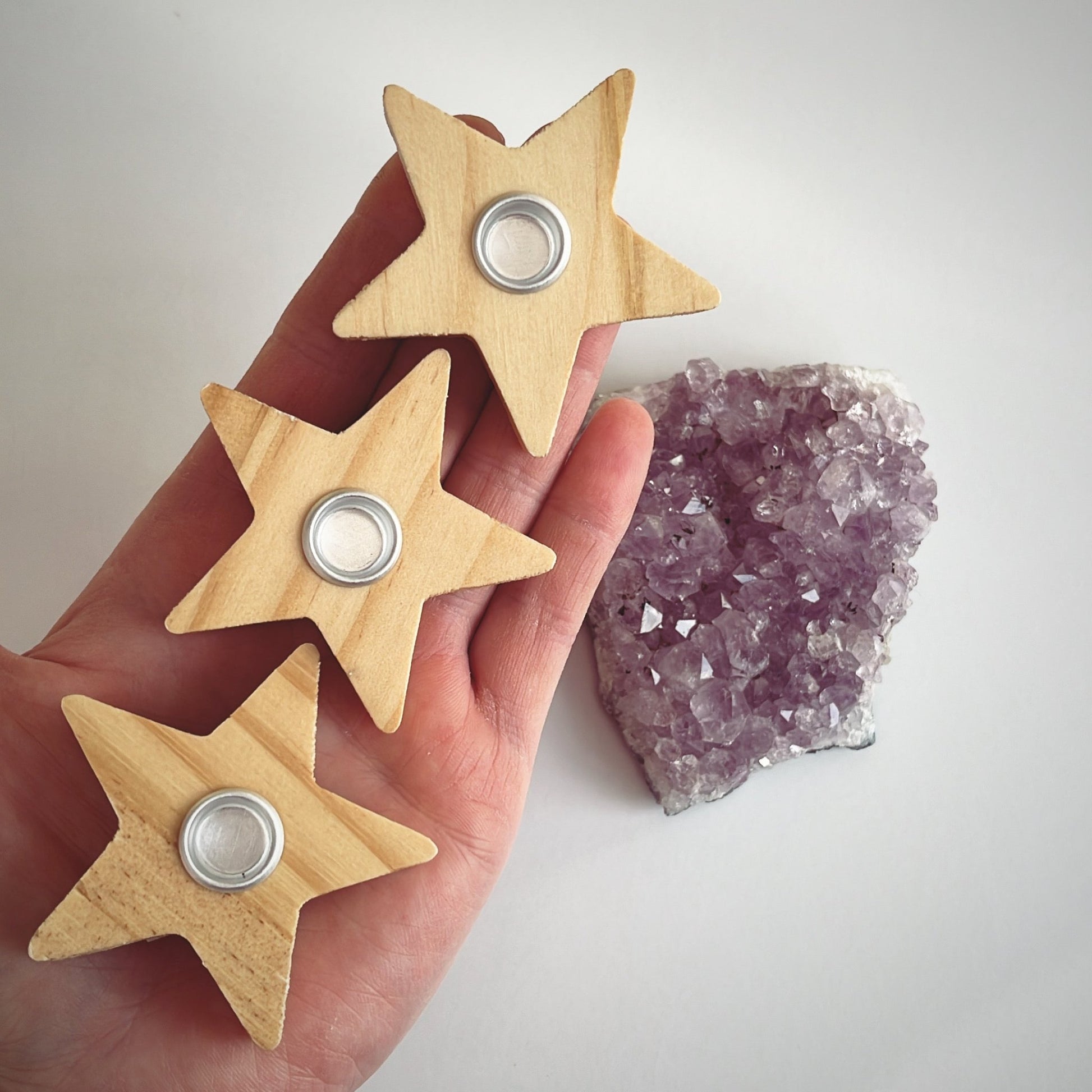 Wooden Star Spell Candle Holder - Aether & Element
